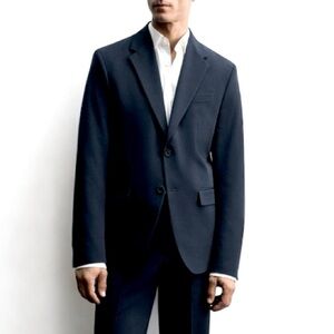 Zara Men's Classic Black Comfort Suit Jacket Blazer Size 34